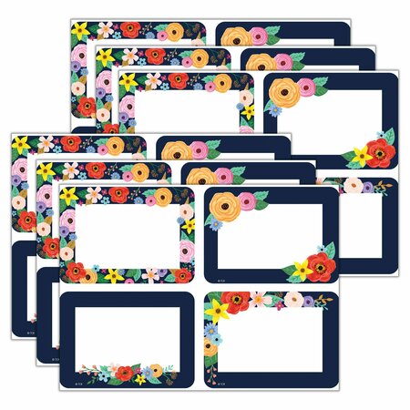 TEACHER CREATED RESOURCES Wildflowers Name Tags/Labels, Multi-Pack, 4 Designs, 216PK 6701